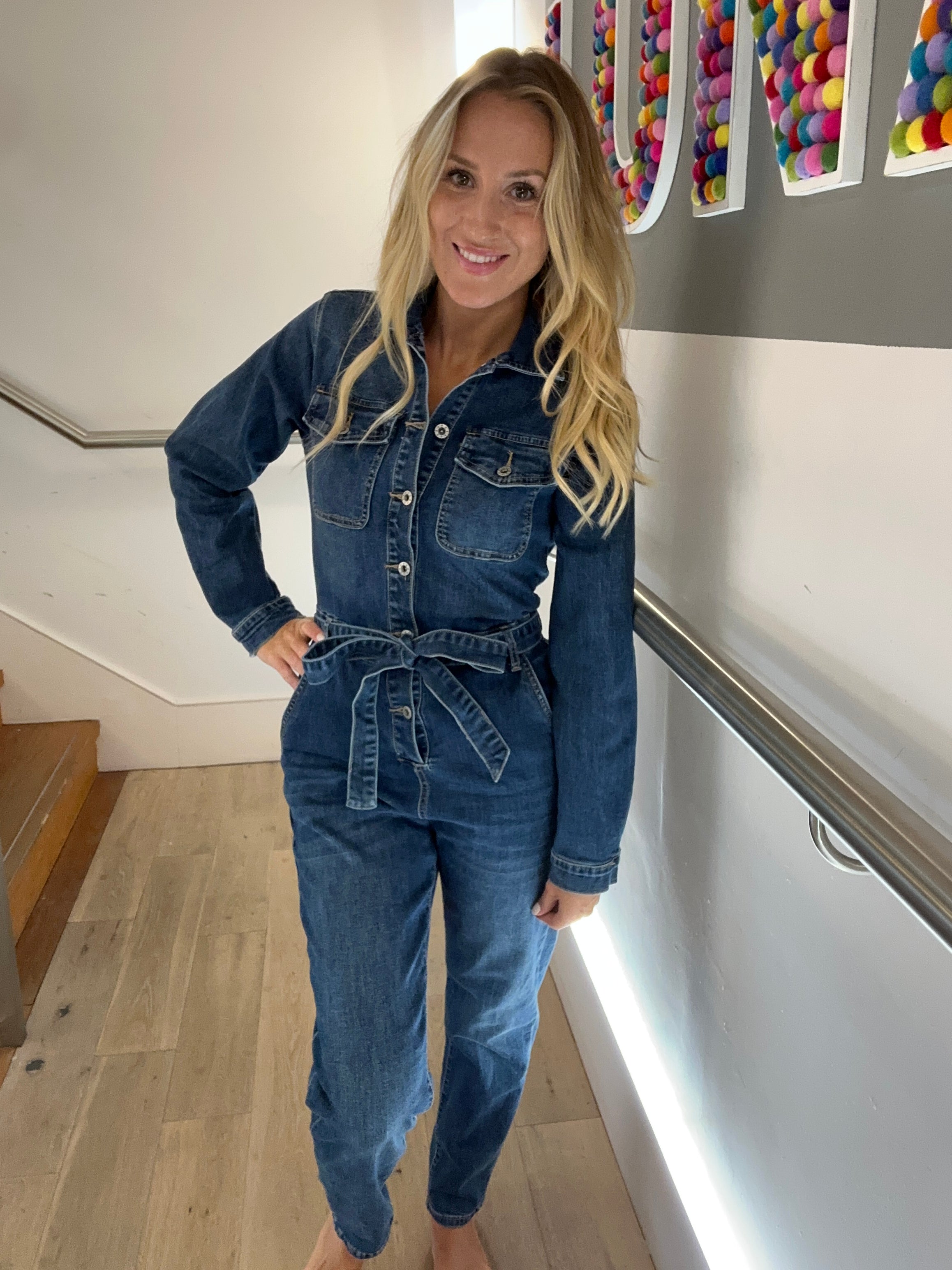 Melly Denim Jumpsuit – Luna UK - Main Image