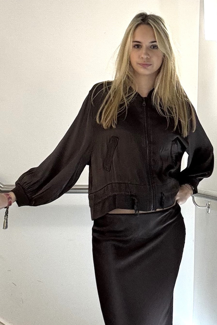 Buy Satin Bomber Jacket for Women's on Sale Luna UK