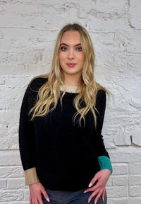 The Farrah Contrast Trim Sweater