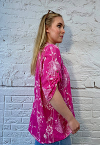 Dandelion Dream Roll-Sleeve Top