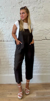 100% Linen Dungarees with Front Pockets