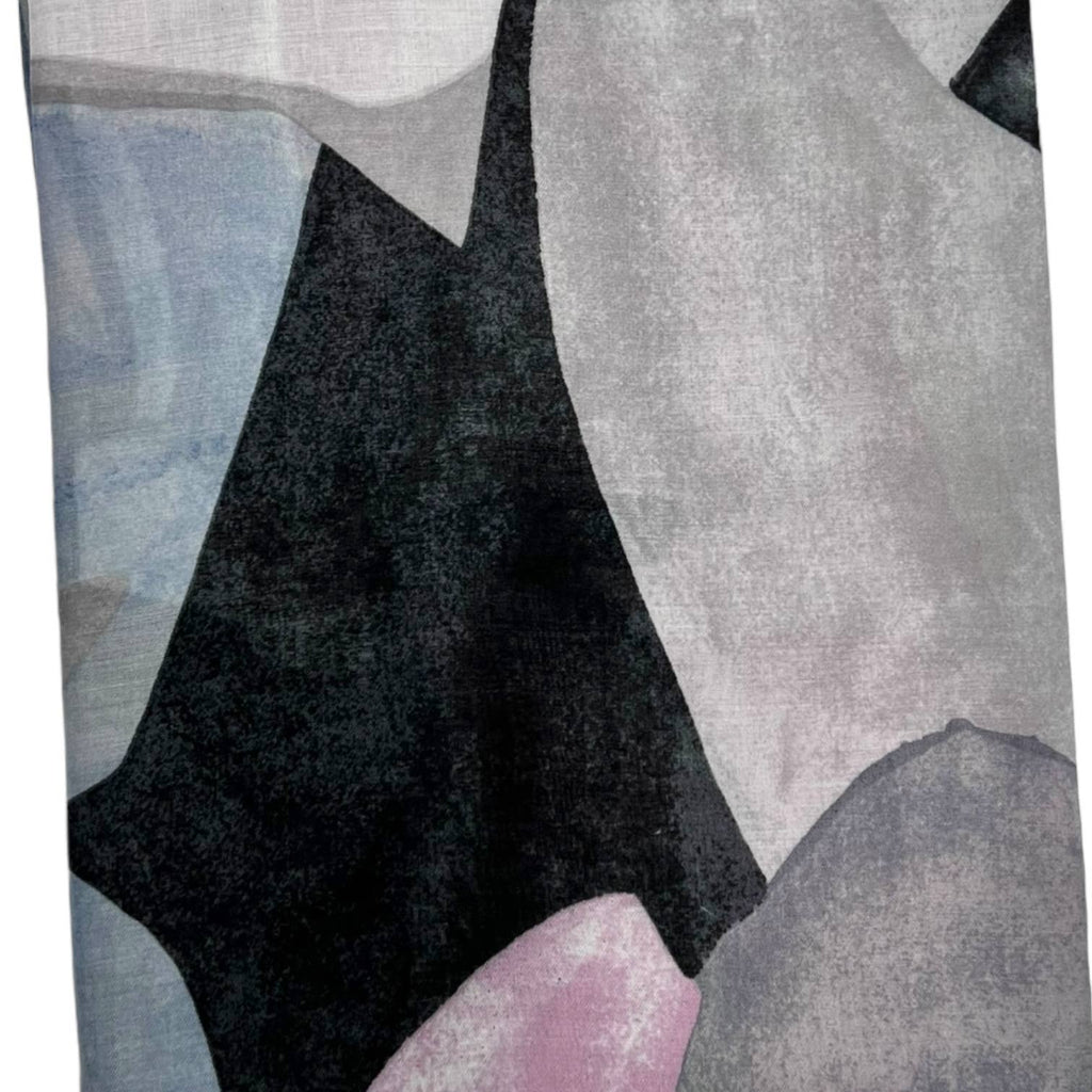 Soft Abstract Painting on Solid Canvas Scarf