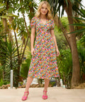 Floral Fancy Printed Midi Dress