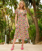 Floral Fancy Printed Midi Dress
