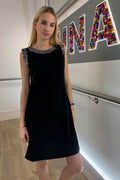 Minikleid mit Paillettenbesatz