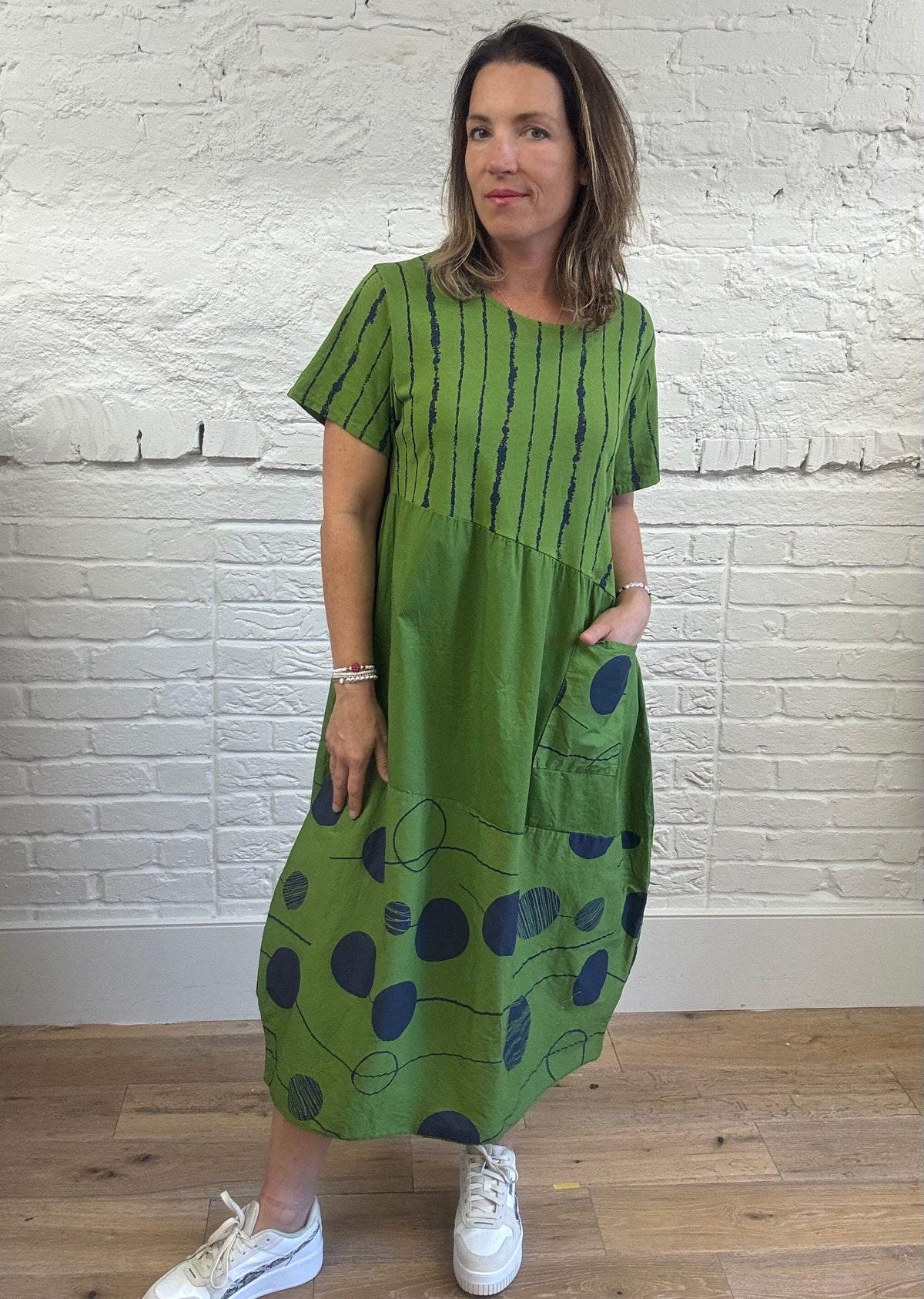 Stripe Me Dotted Dress