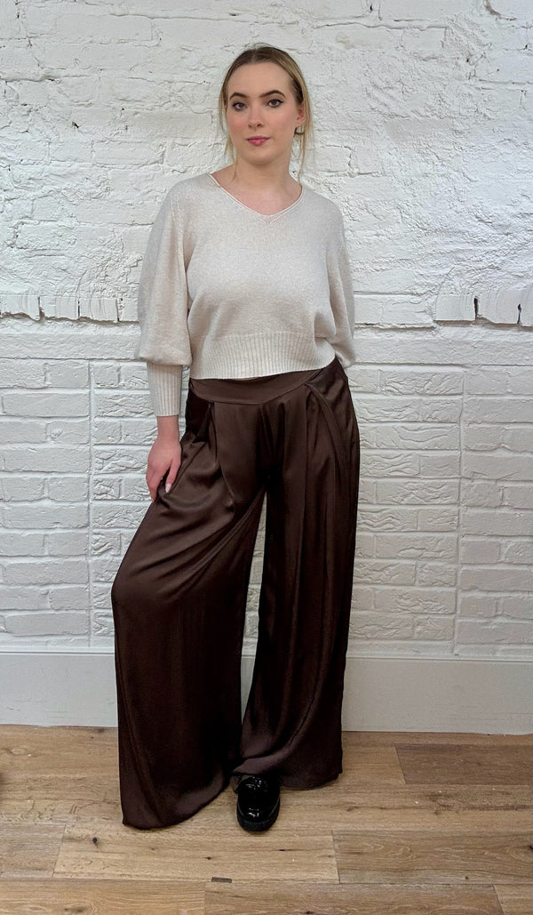 Jojo Satin Wide Leg Trousers