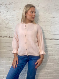 Alpaca Ruffled Cuff Cardigan