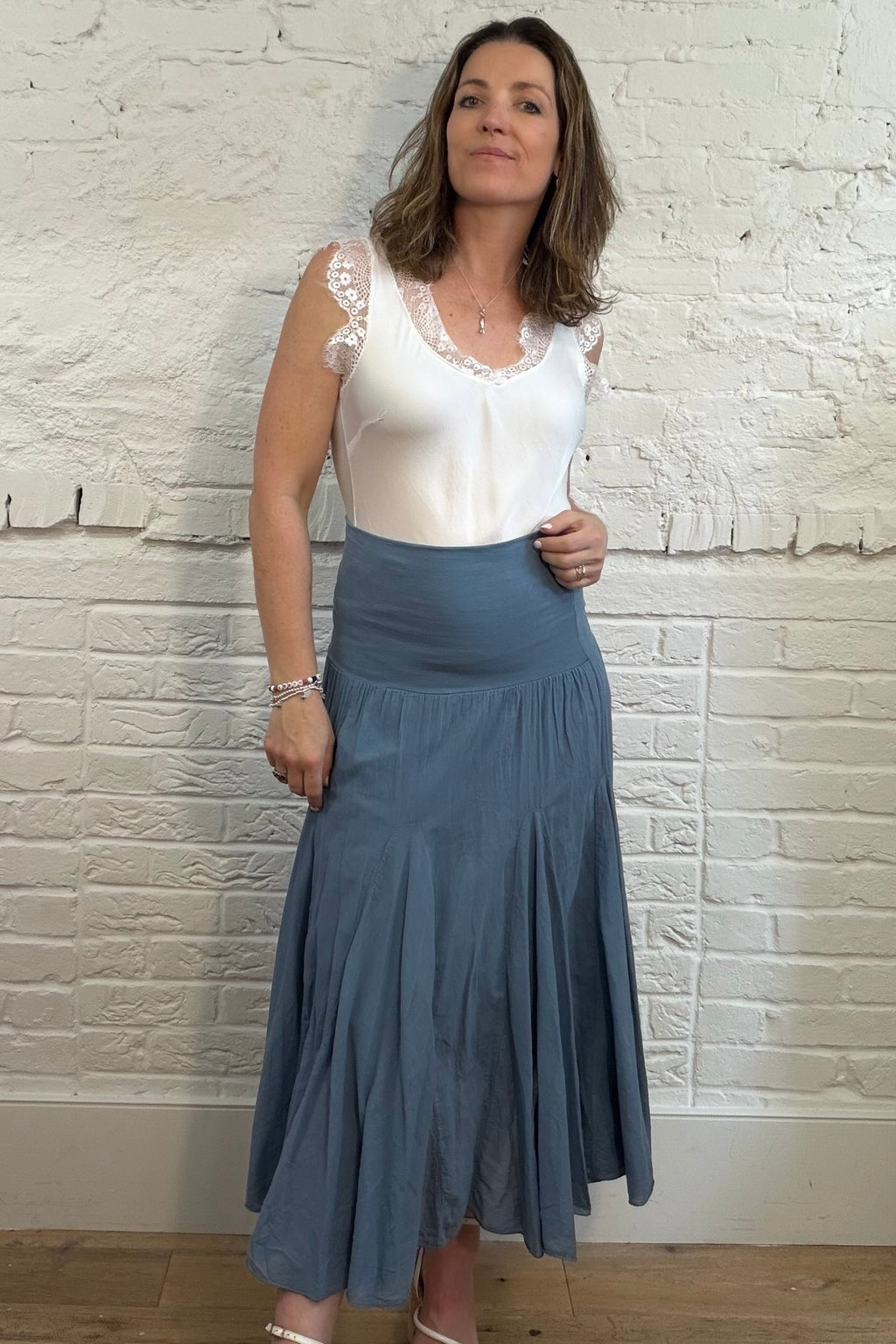 Annabel Cotton Midi Skirt