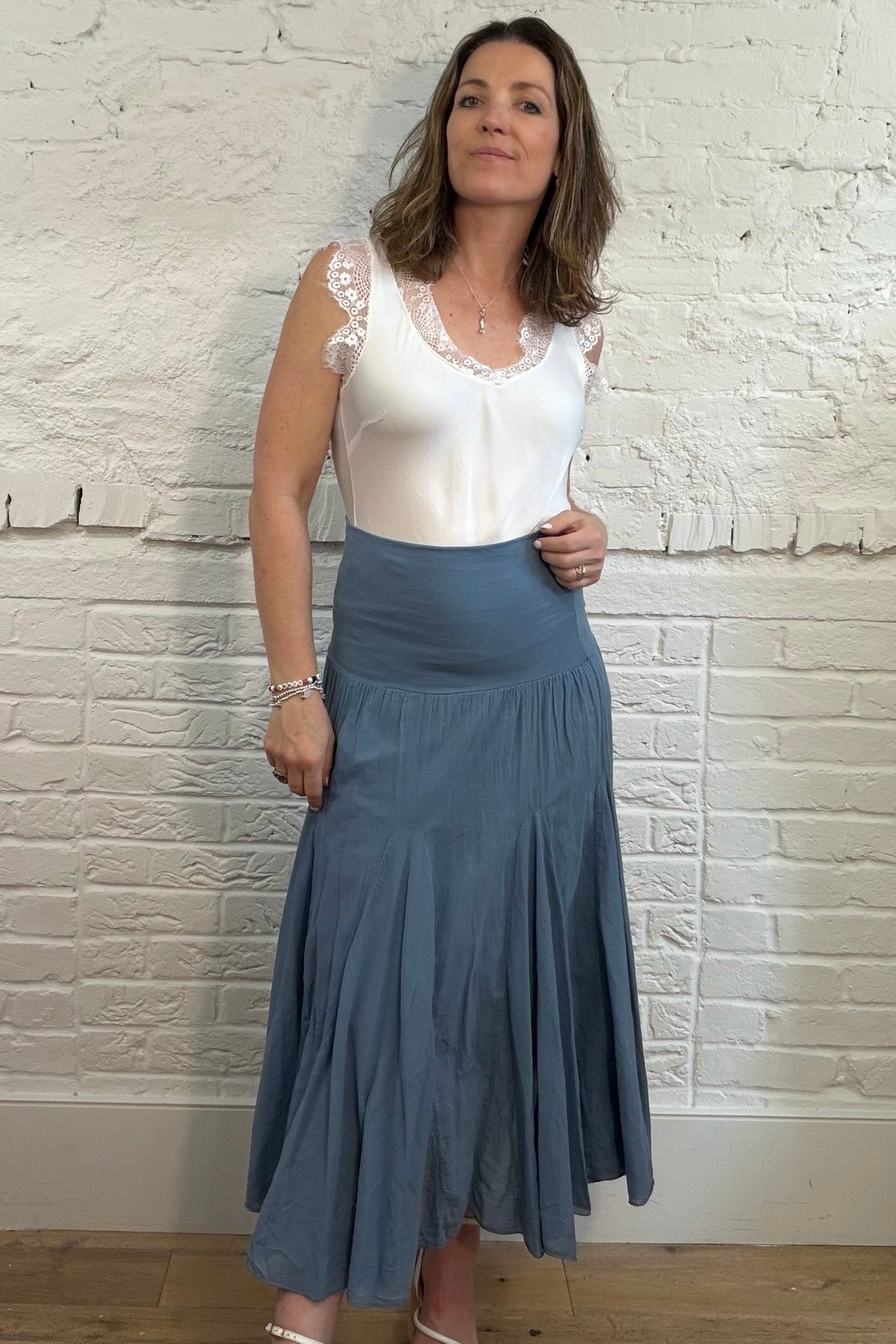 Annabel Cotton Midi Skirt