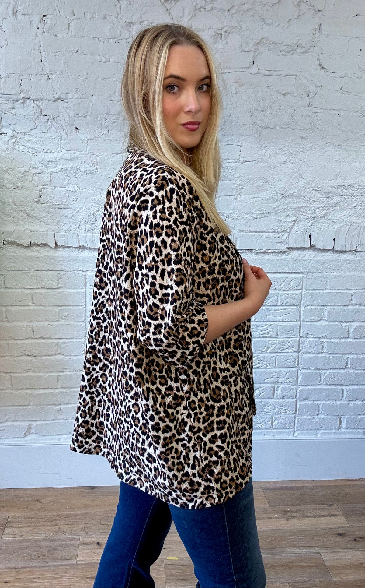 Leopard Print Blazer