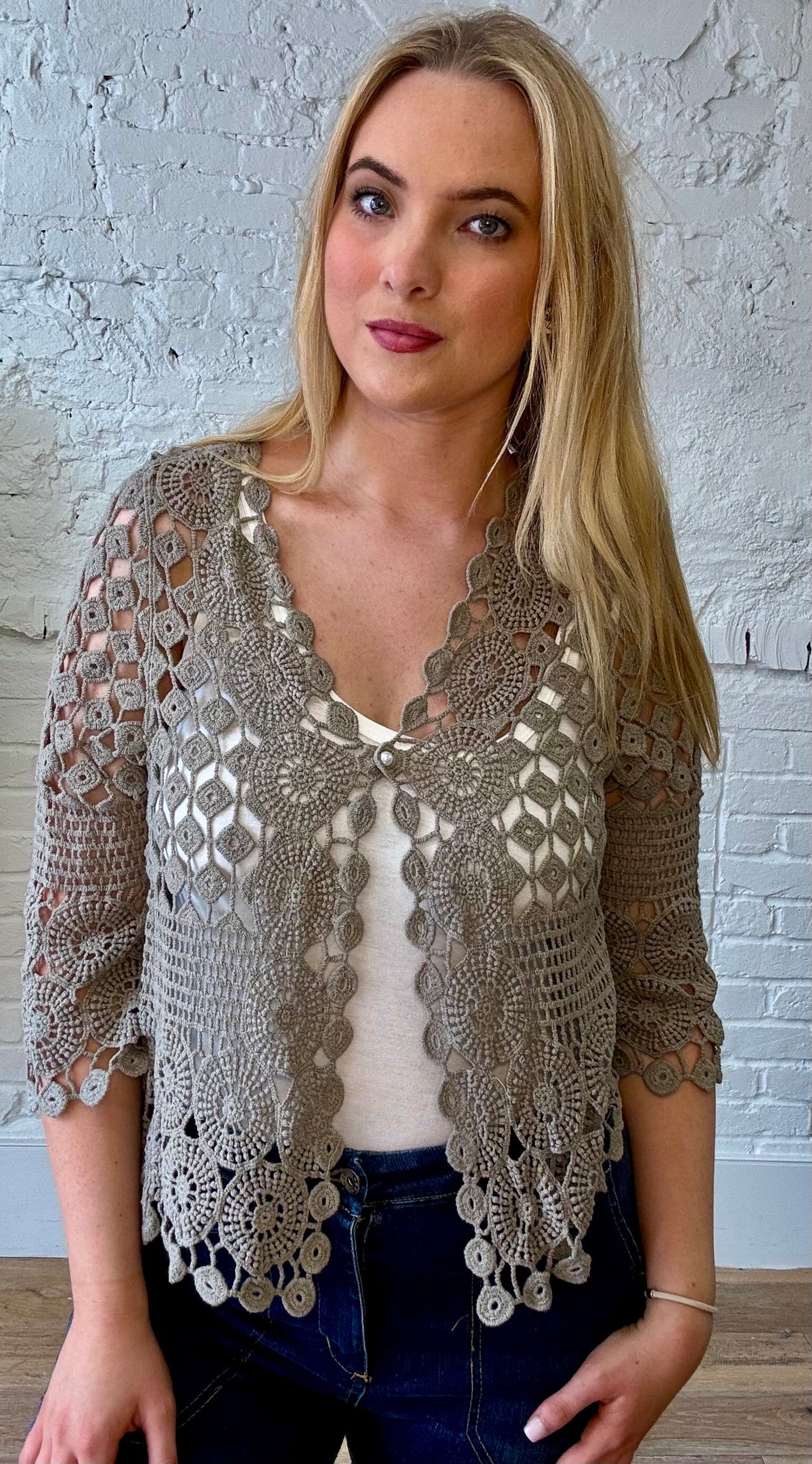 Pearl Crochet Cardigan