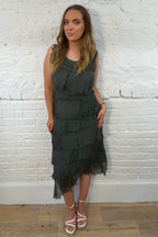 The Rina Ruffle Maxi Dress