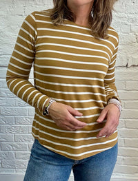 Striped Long Sleeve Cotton Tee
