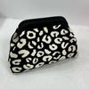Leopard Knit Cloud Pouch Bag