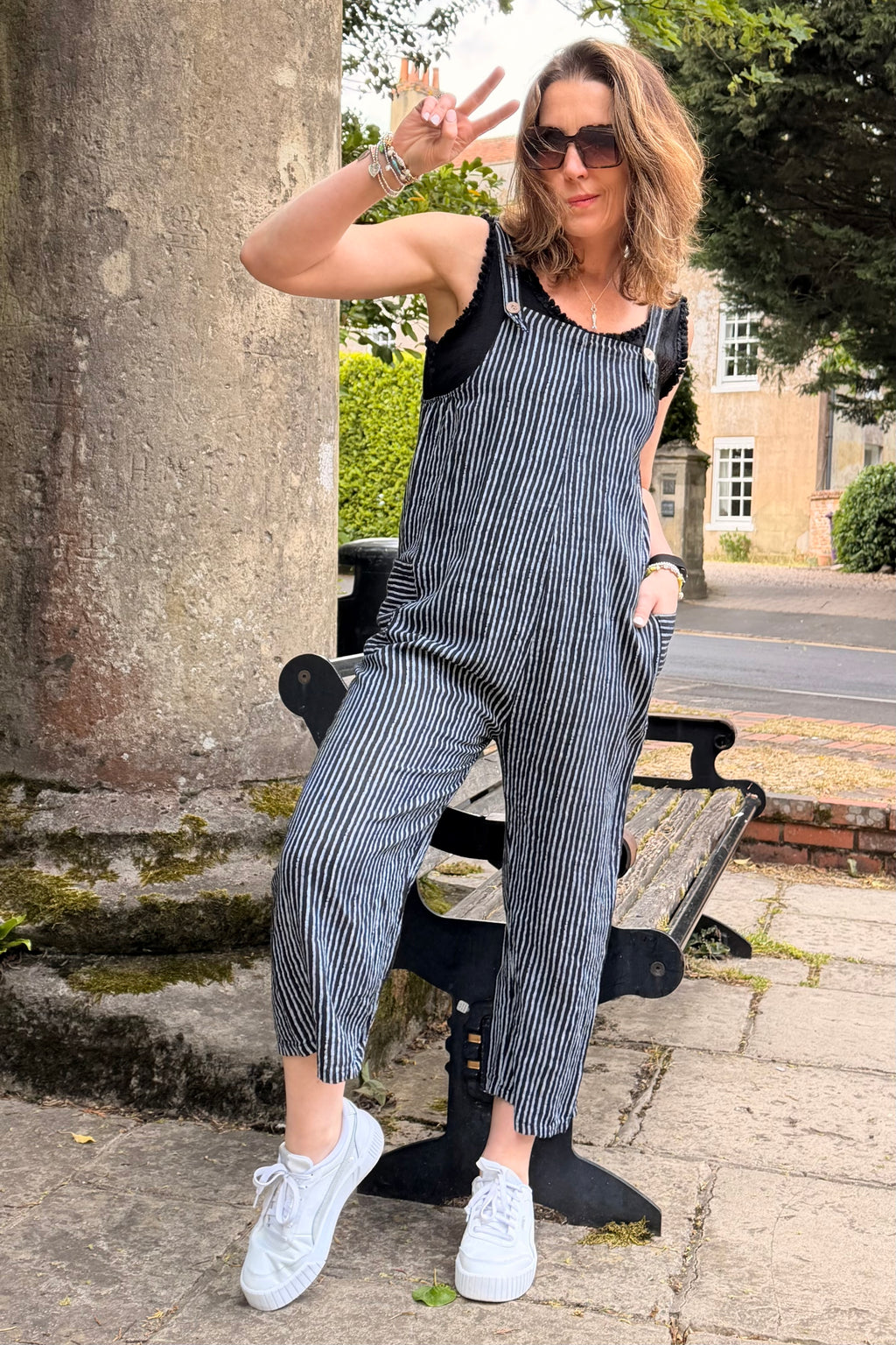 Pinstripe Dungarees