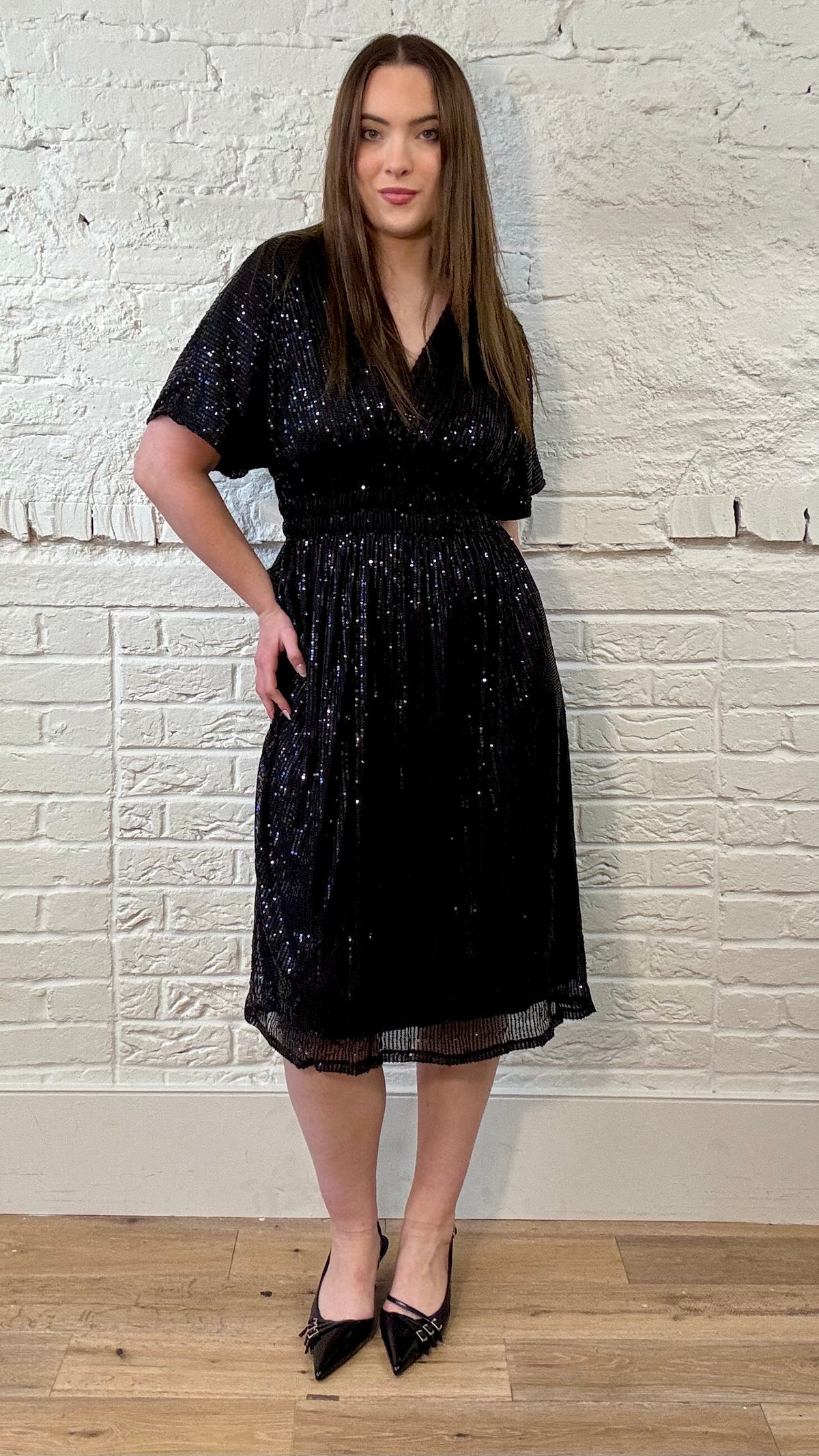 The Audra Midi Sequin Dress