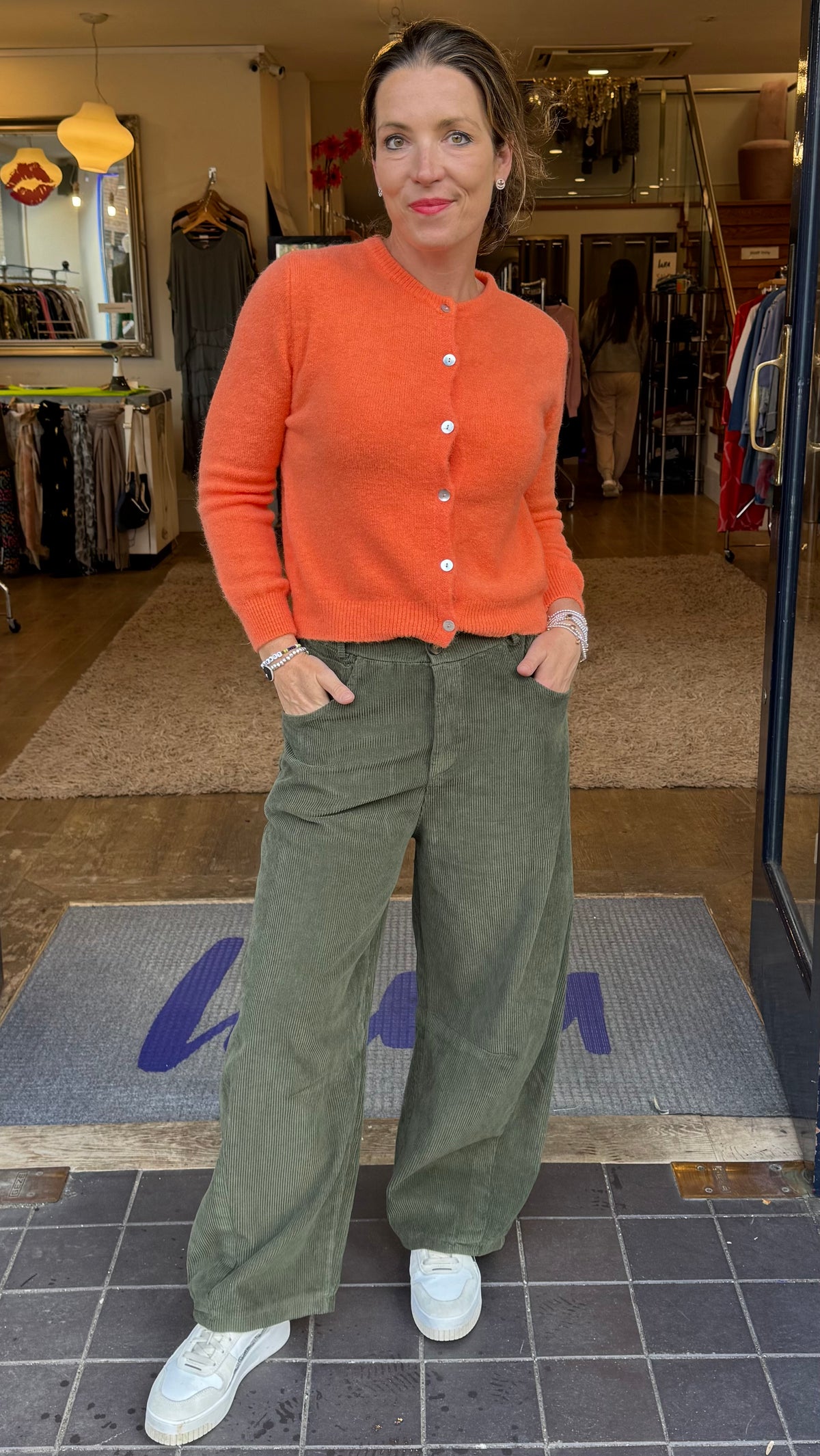 Cord Barrel Leg Trouser