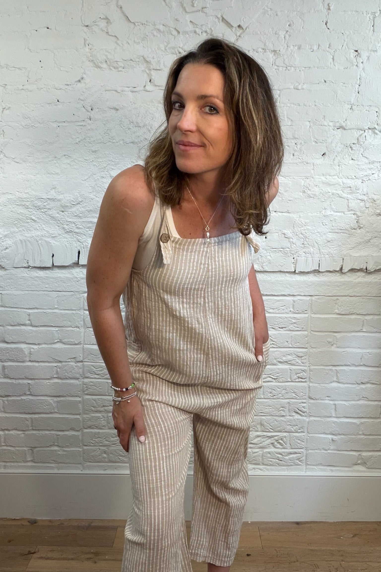 Pinstripe Dungarees