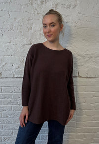 Übergroßer Rundhalspullover 