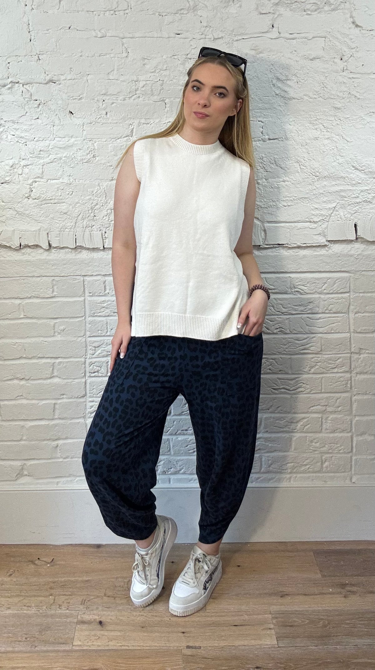 Leopard Print Barrel Leg Joggers