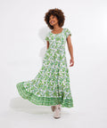 Petite Floral Crinkle Cotton Maxi Dress