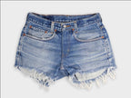Low-Rise Upcycled Levi Denim Shorts - Original