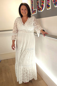 Embroidery  Lace Maxi Dress