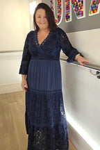Embroidery  Lace Maxi Dress