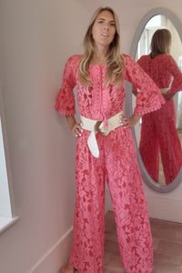 Wide Leg Lace Jumpsuit