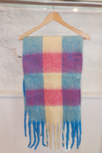 Fluffy Check Scarf