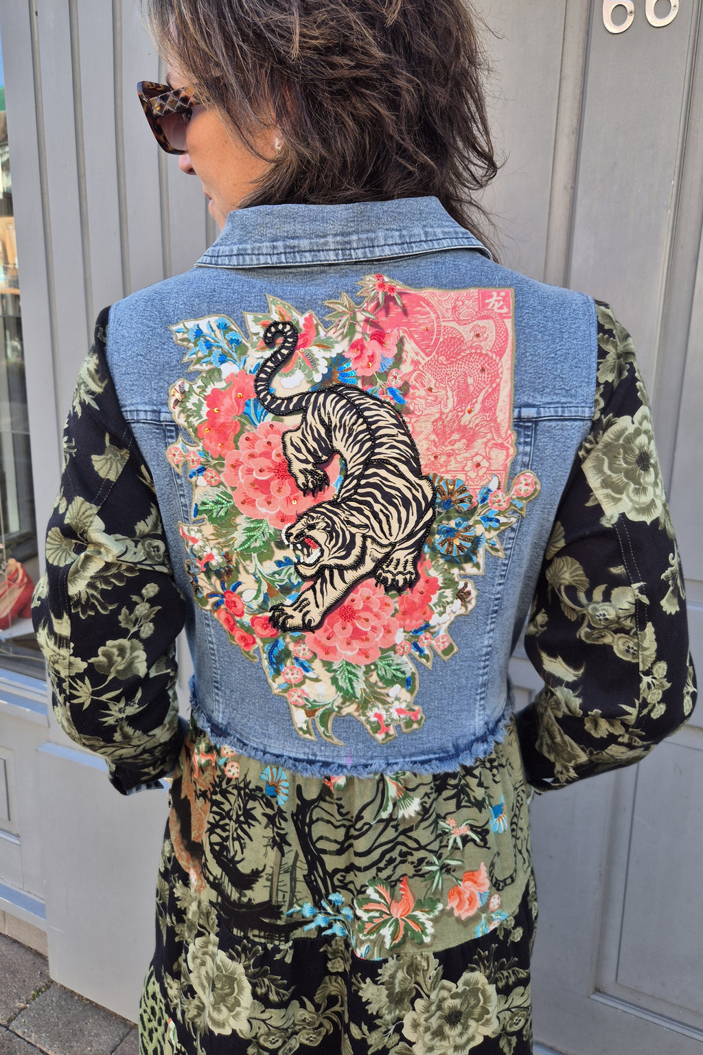 Keqioa Denim Mix Dress
