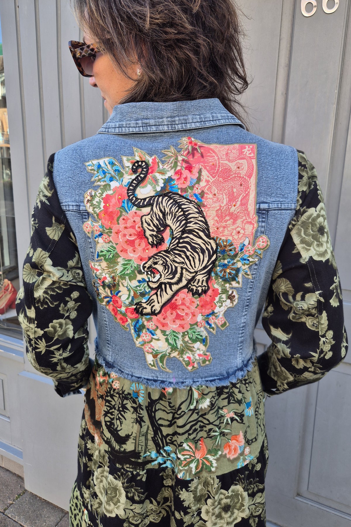 Keqioa Denim Mix Dress