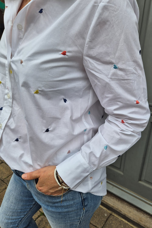 The Luciana Rainbow Heart Shirt