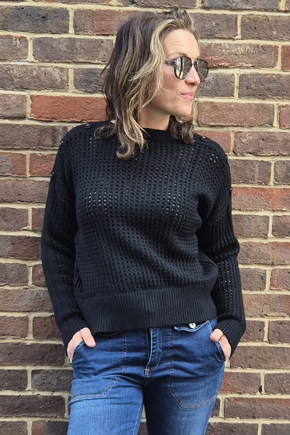 Lorita Button Detail Knit Jumper