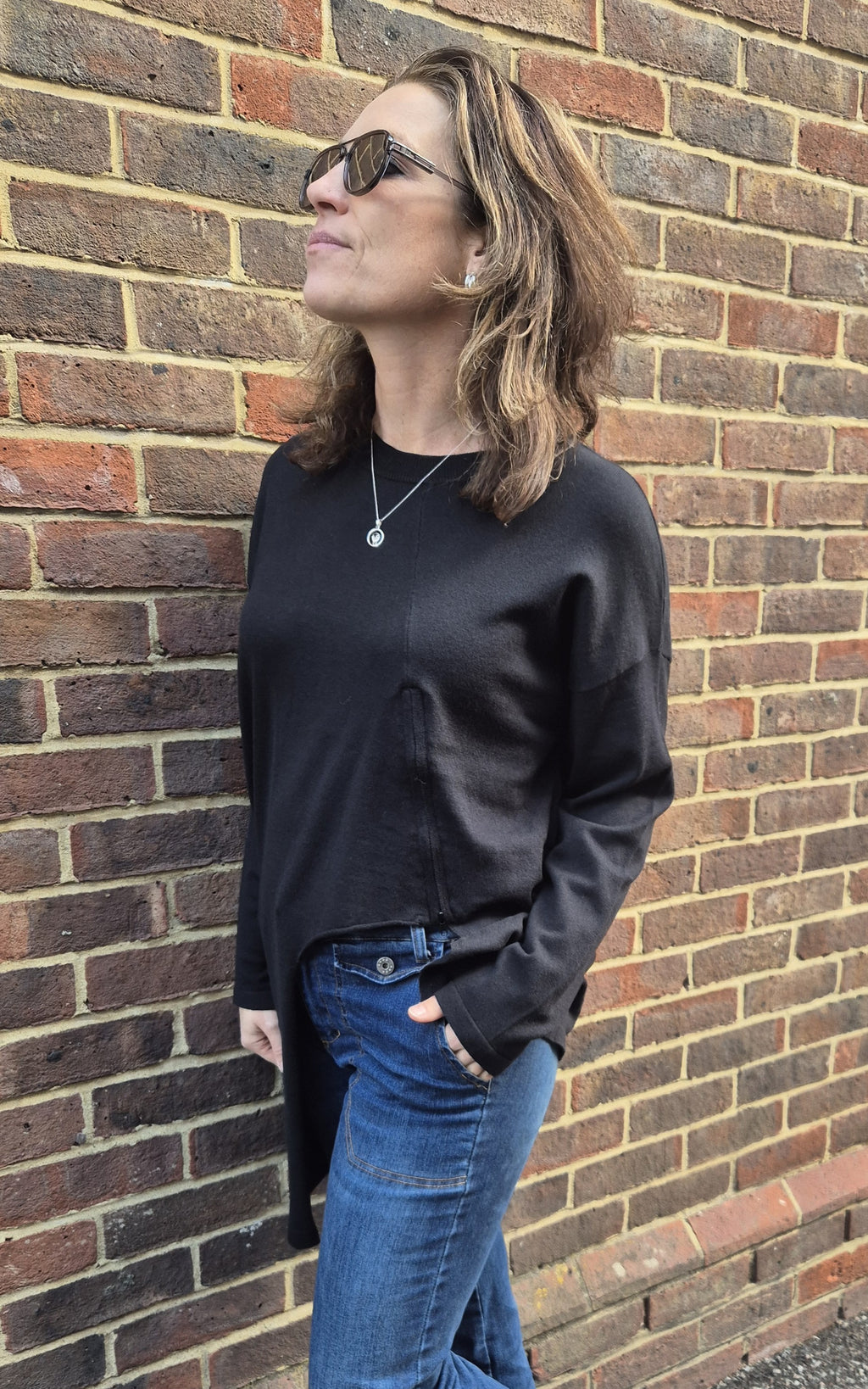 Bellatrix Asymmetric Zip Detail Knit