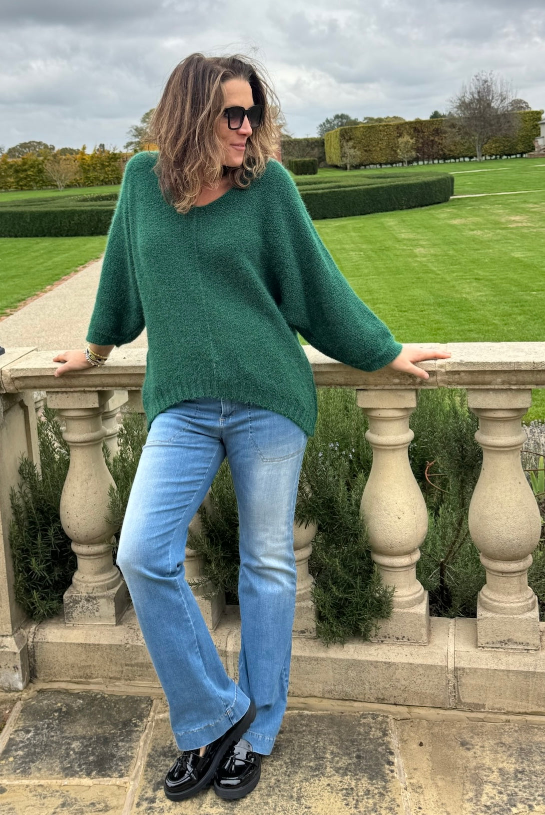 Fluffy V Neck Knit