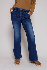 Suzy D Beau Stretch Denim Flared Jeans