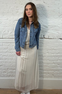 Falda superpuesta de seda (OS 8-16)