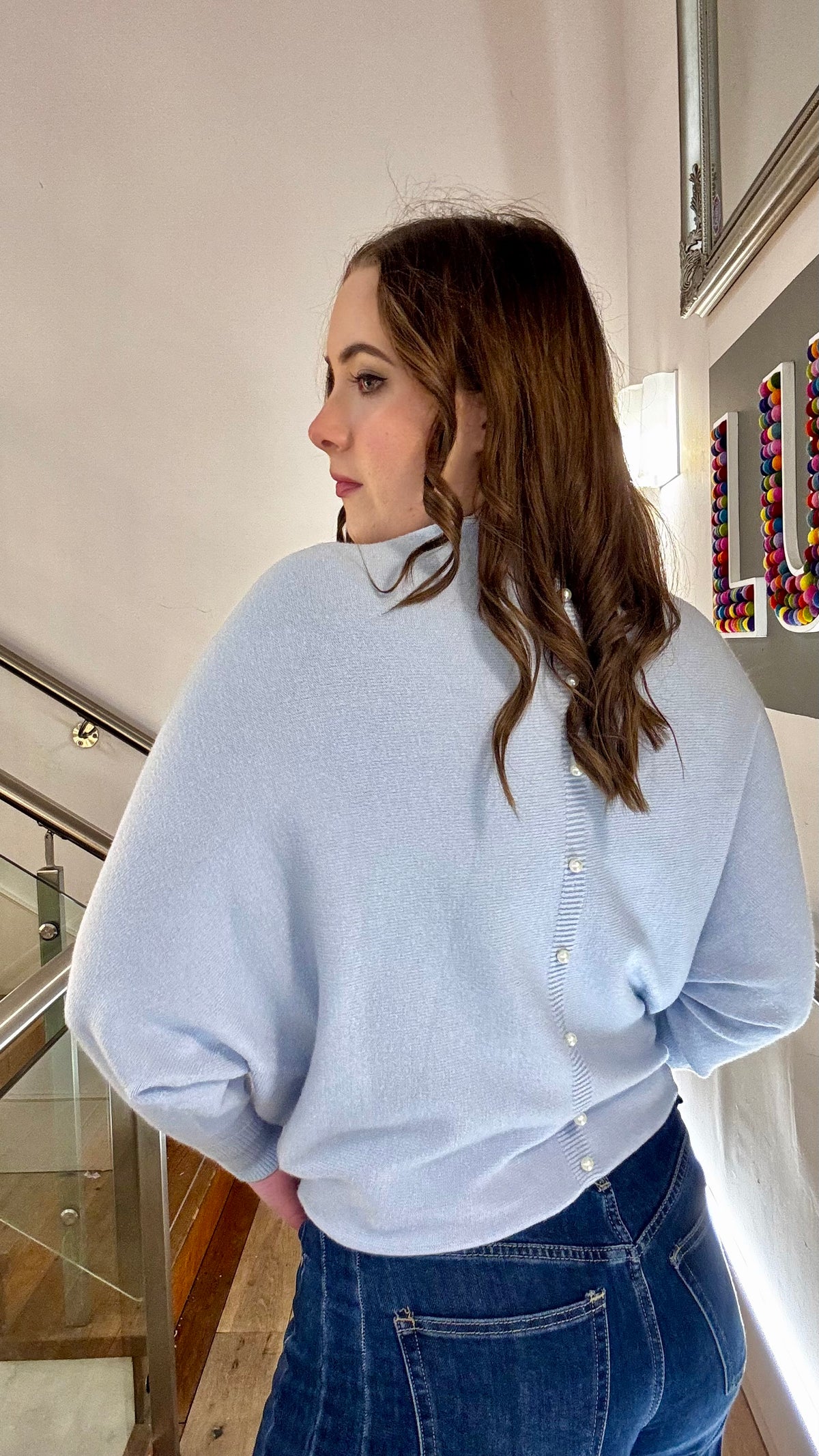 Selah Pearl Back Jumper