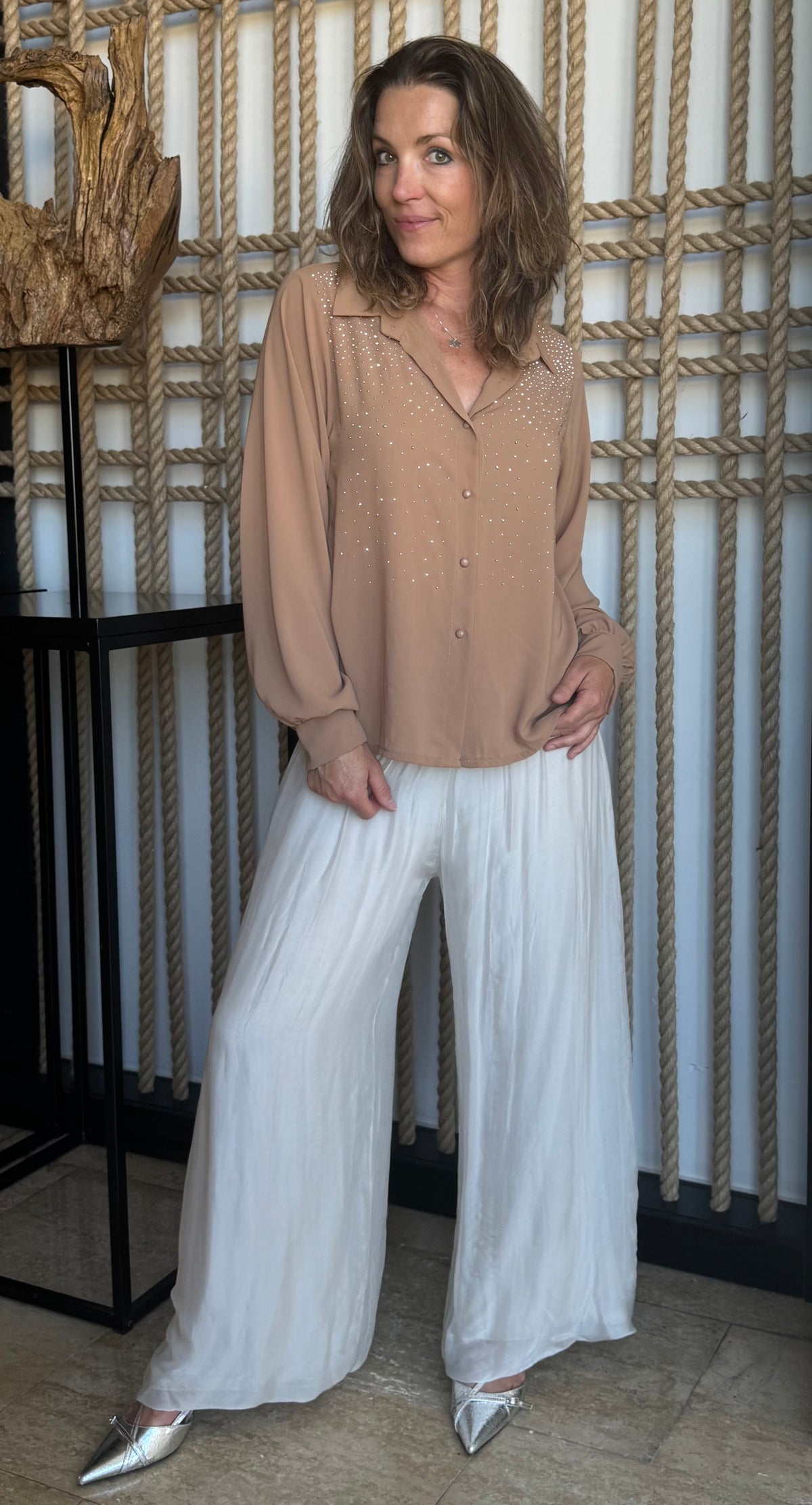 Silver Stud Collar Shirt