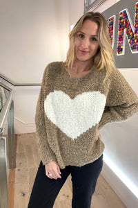 Alpaca Mix Heart Jumper