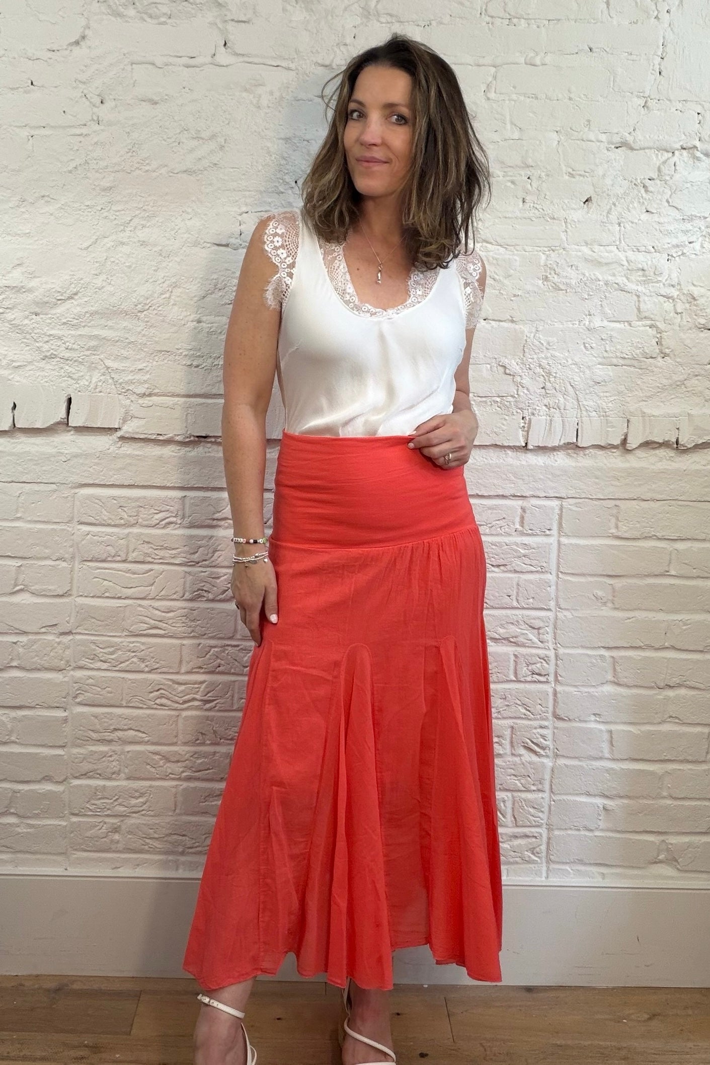 Annabel Cotton Midi Skirt