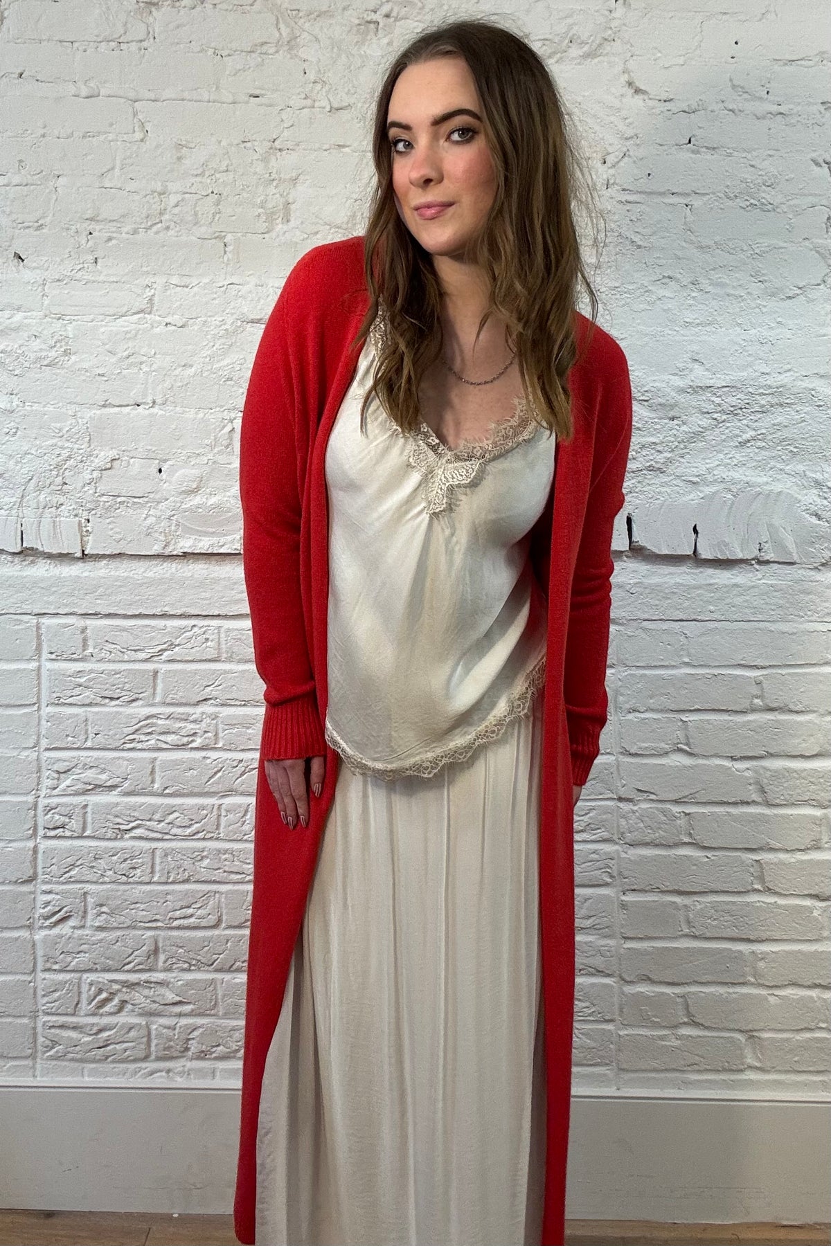 Long Side Slit Cardigan