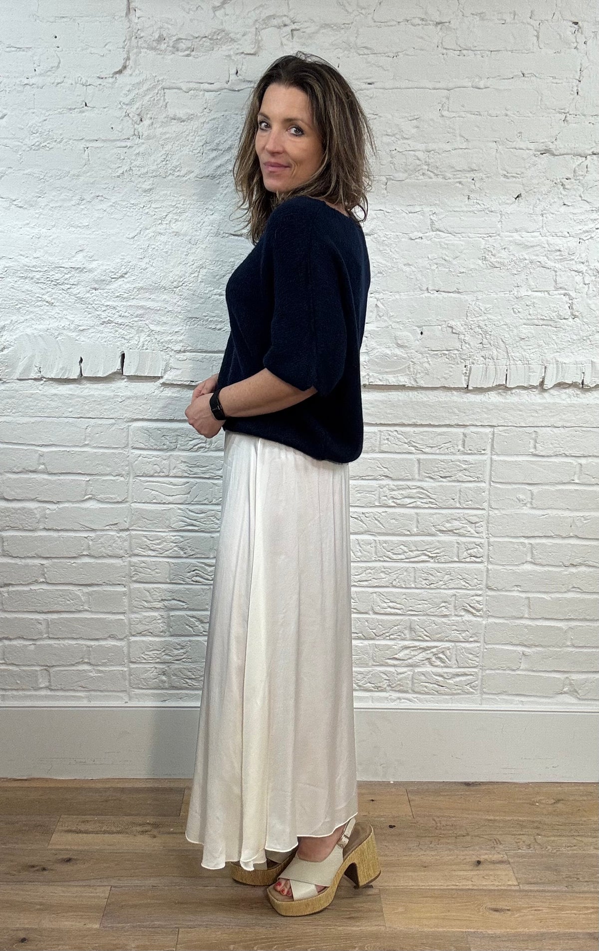 Suzy D Satin Maxi Skirt