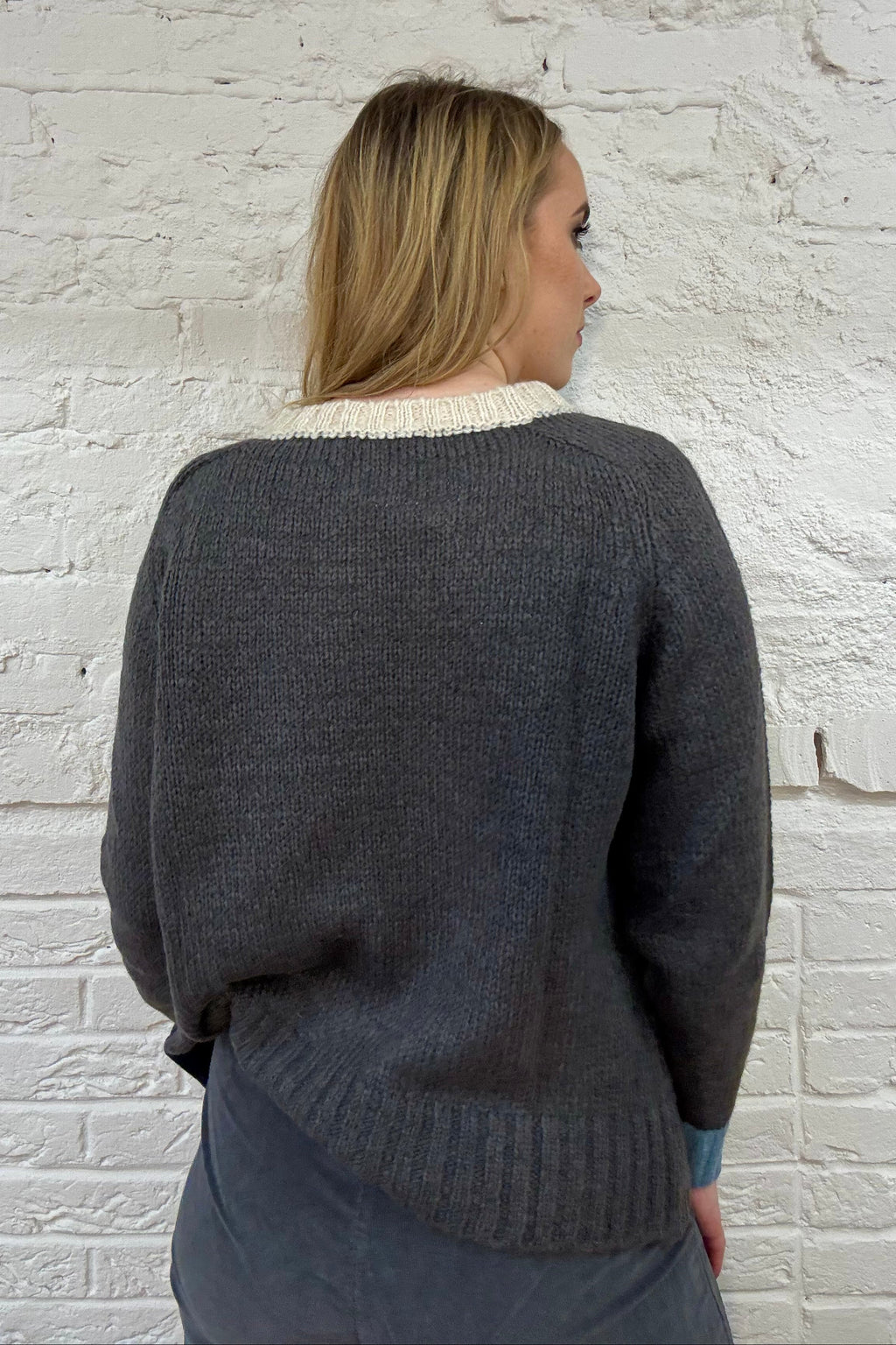 The Farrah Contrast Trim Sweater