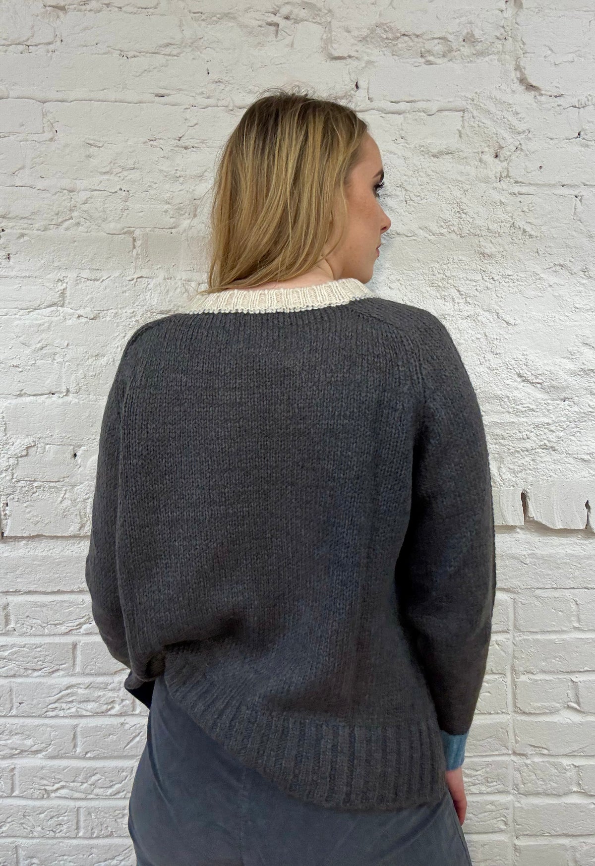 The Farrah Contrast Trim Sweater