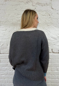 The Farrah Contrast Trim Sweater