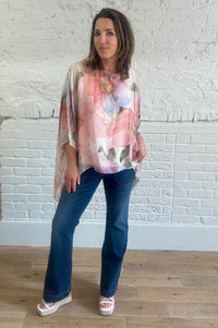 Floral Print Silk Top