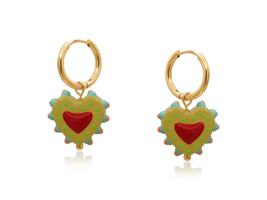 SANTA FE HEART CHARM EARRINGS